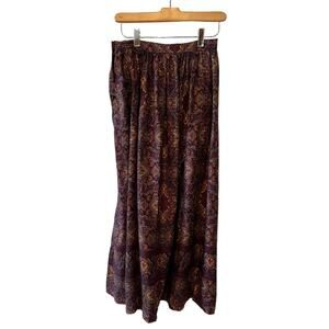 Vintage 80s Charter Club Midi Skirt Classic Pleated Paisley Print